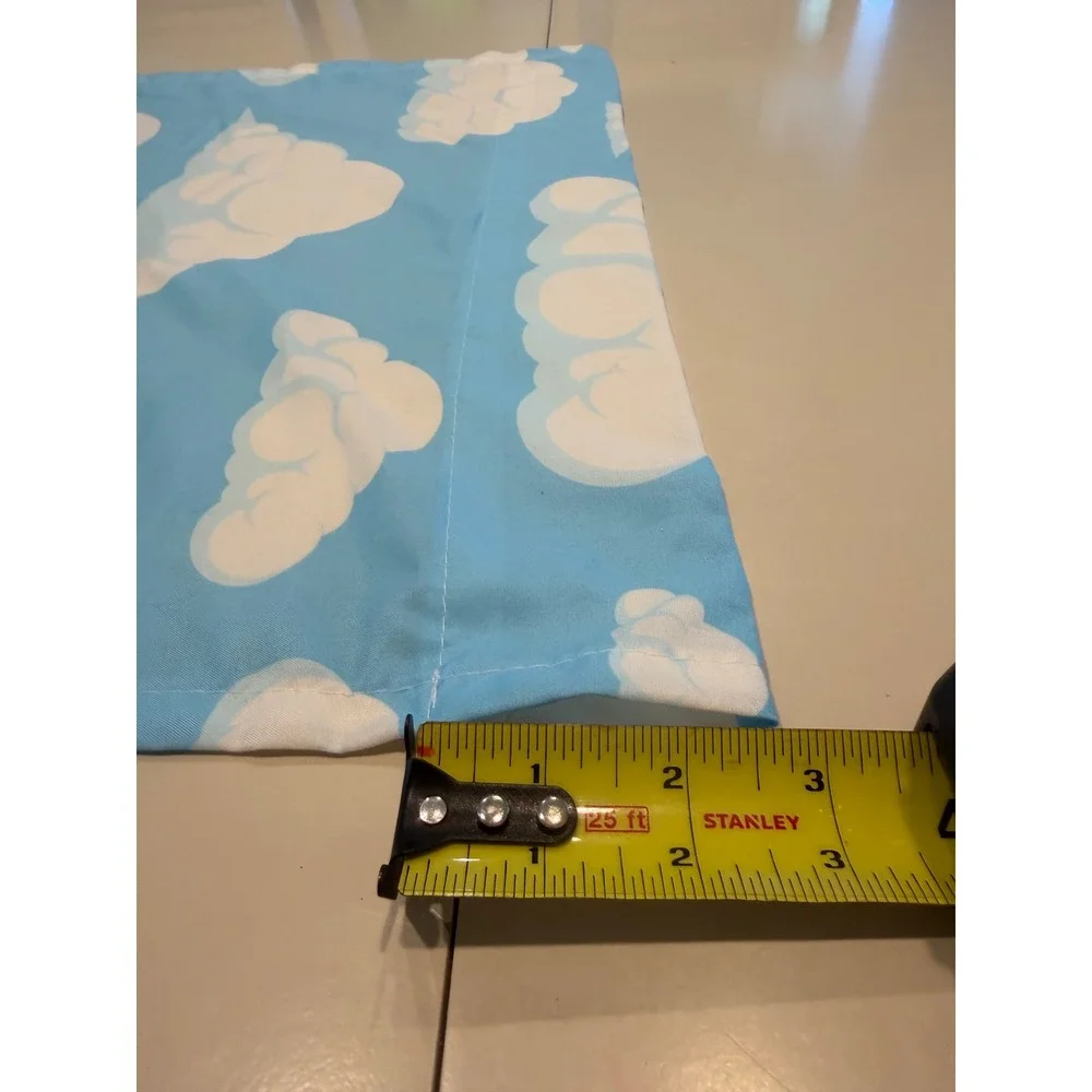 Blue Cloud Print Window curtain Nursery Kids 4 count Toy Story Style 43x21